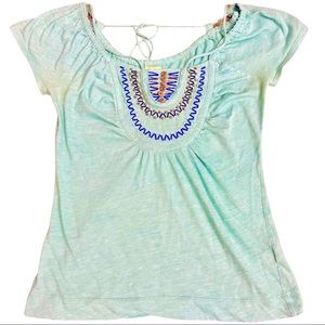 Turquoise Bohemian Top Size XS